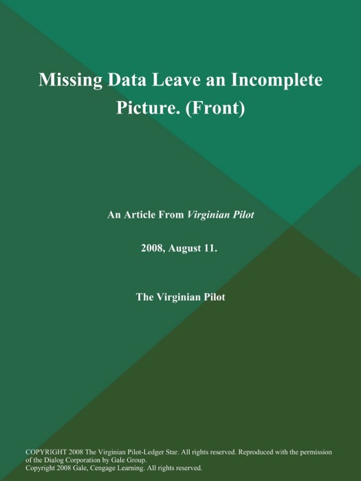 Missing Data Leave an Incomplete Picture (Front)