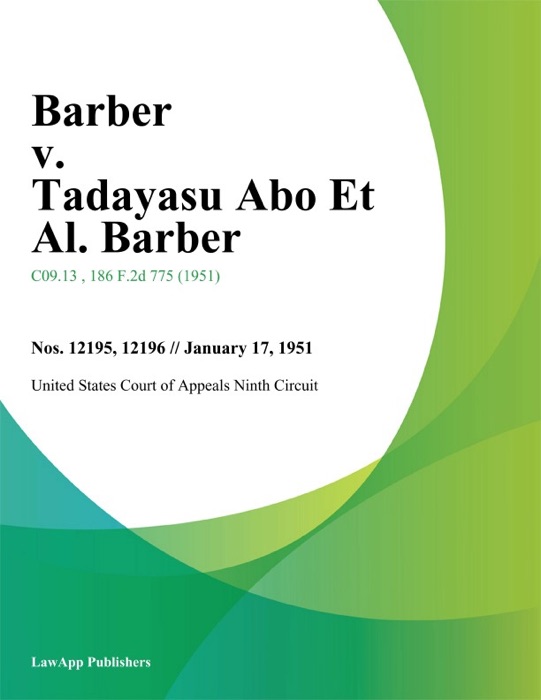 Barber v. Tadayasu Abo Et Al. Barber