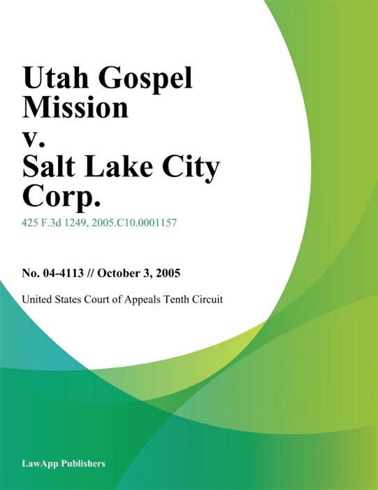 Utah Gospel Mission v. Salt Lake City Corp.