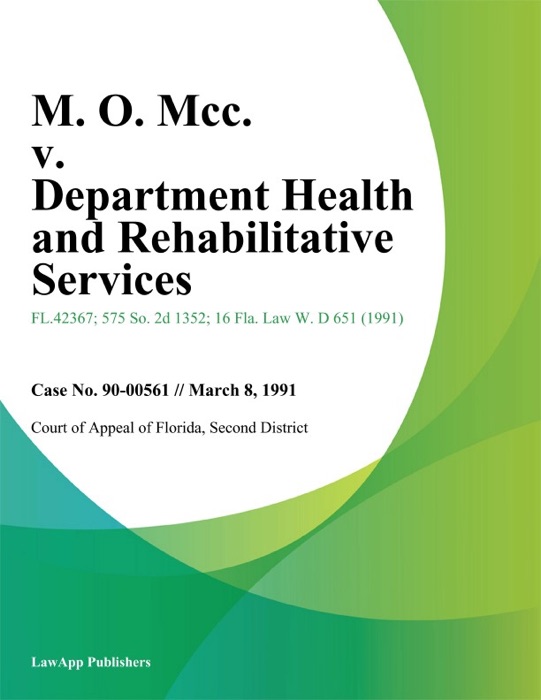 M. O. Mcc. v. Department Health and Rehabilitative Services