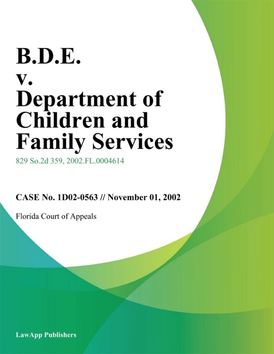 B.D.E. v. Department of Children and Family Services