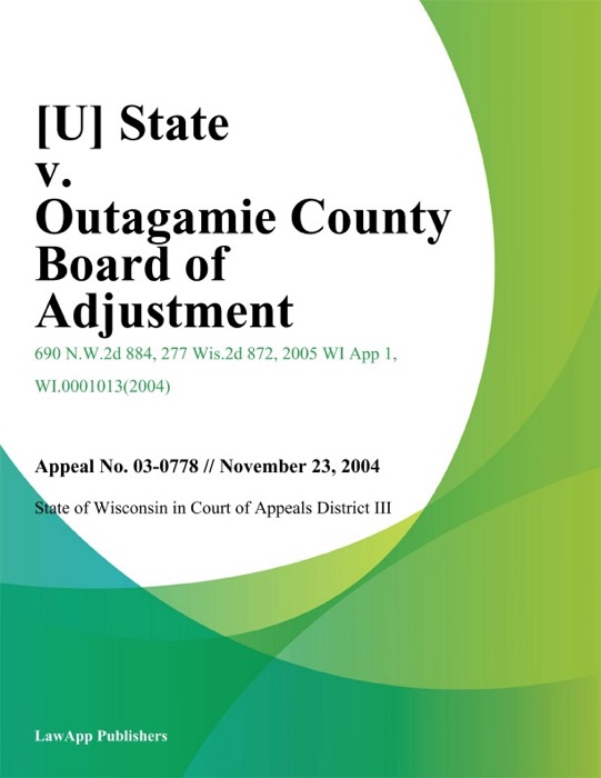 State v. Outagamie County Board of Adjustment