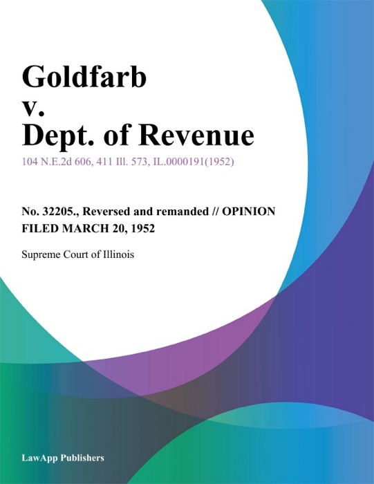 Goldfarb v. Dept. of Revenue
