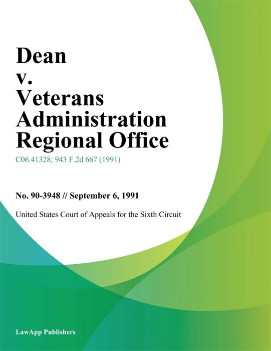 Dean v. Veterans Administration Regional Office