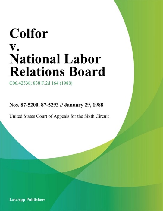 Colfor v. National Labor Relations Board