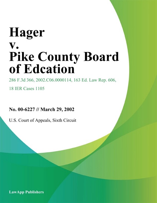 Hager V. Pike County Board Of Edcation