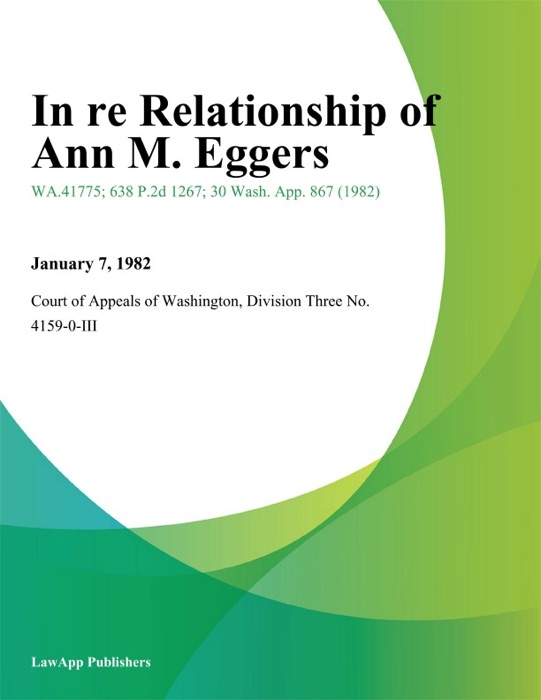 In Re Relationship Of Ann M. Eggers