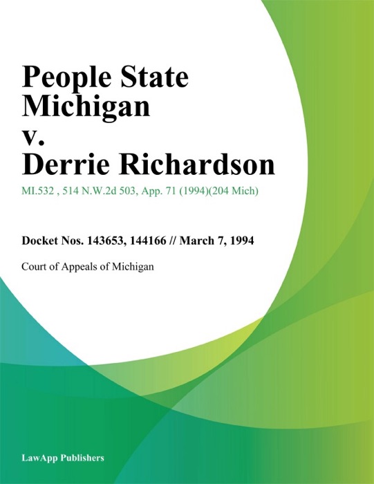 People State Michigan v. Derrie Richardson