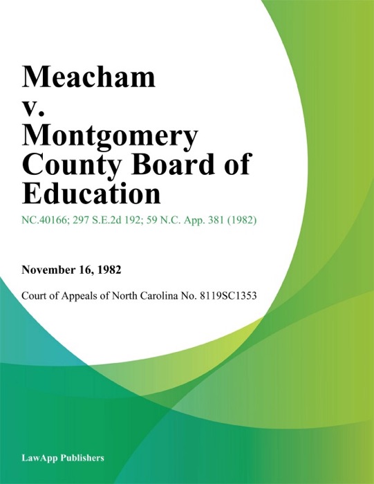 Meacham v. Montgomery County Board of Education