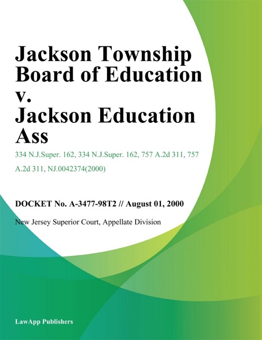 Jackson Township Board of Education v. Jackson Education Ass