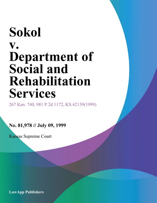 Sokol v. Department of Social and Rehabilitation Services