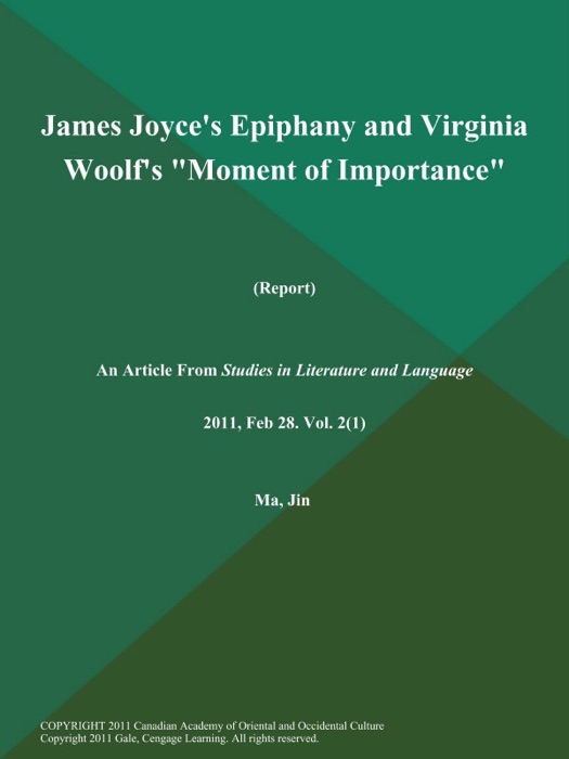 James Joyce's Epiphany and Virginia Woolf's 