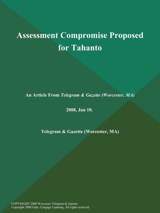 Assessment Compromise Proposed for Tahanto