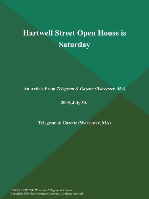 Hartwell Street Open House is Saturday