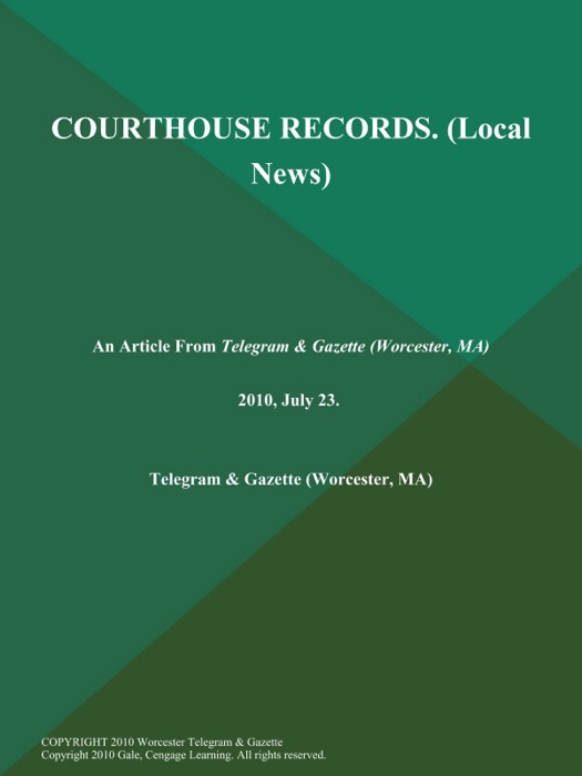 COURTHOUSE RECORDS. (Local News)