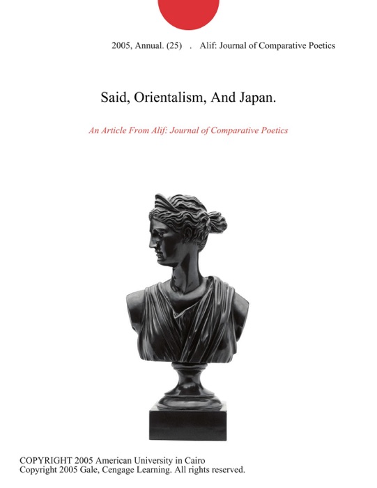 Said, Orientalism, And Japan.