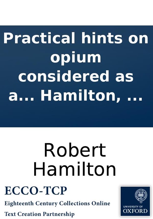 Practical hints on opium considered as a poison