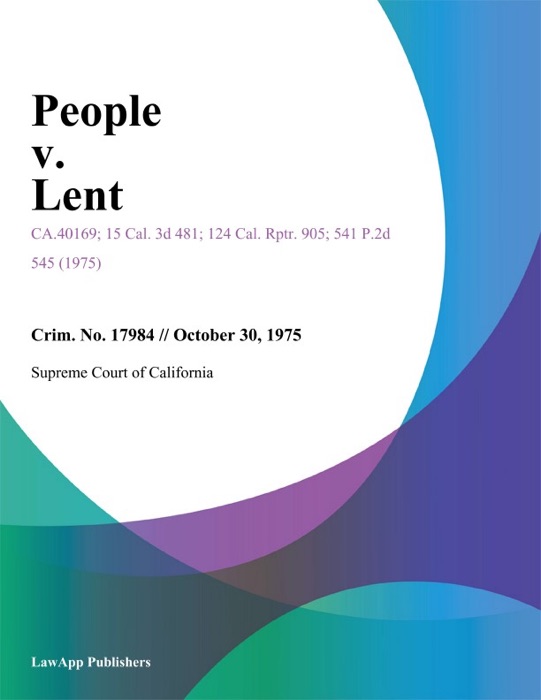 People V. Lent