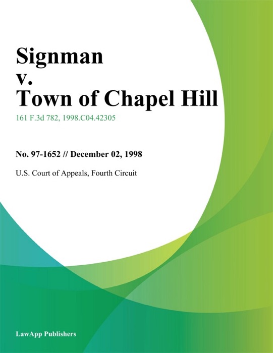 Signman v. Town of Chapel Hill