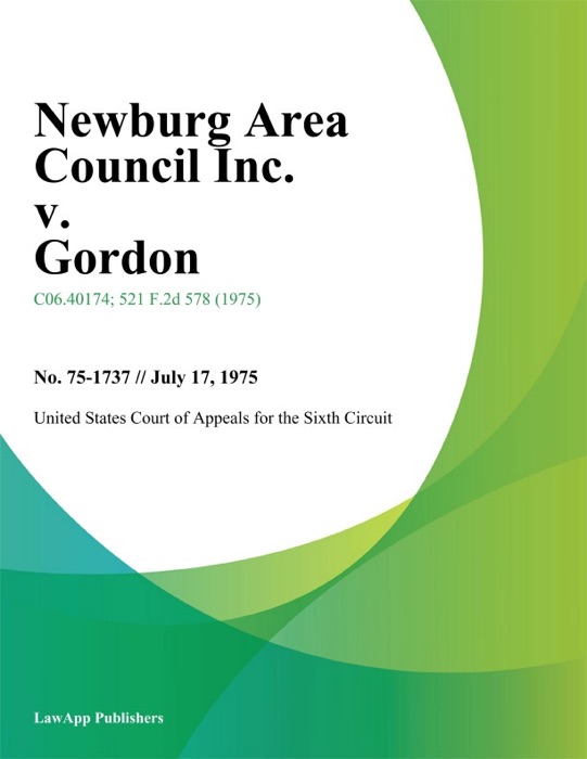 Newburg Area Council Inc. v. Gordon