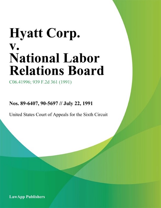 Hyatt Corp. V. National Labor Relations Board