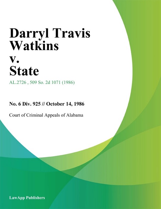 Darryl Travis Watkins v. State