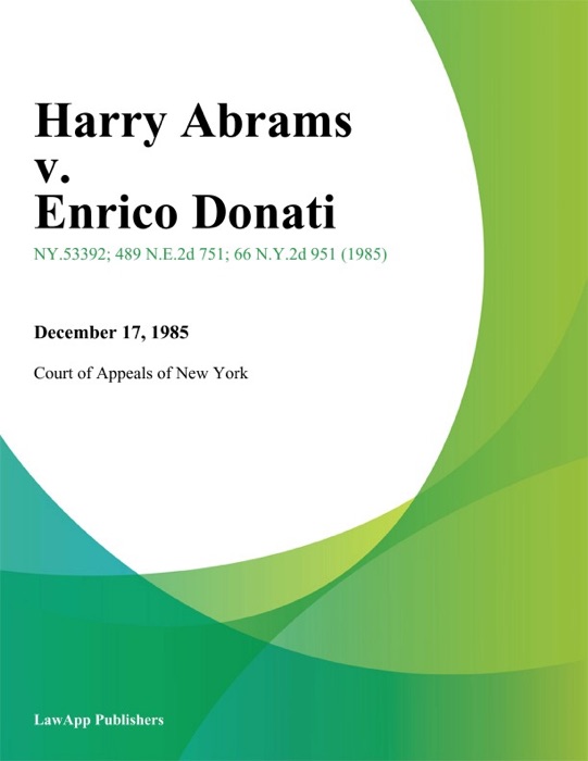 Harry Abrams v. Enrico Donati