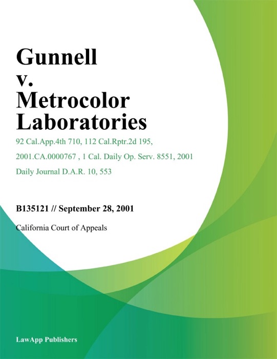 Gunnell v. Metrocolor Laboratories