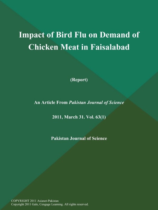 Impact of Bird Flu on Demand of Chicken Meat in Faisalabad (Report)