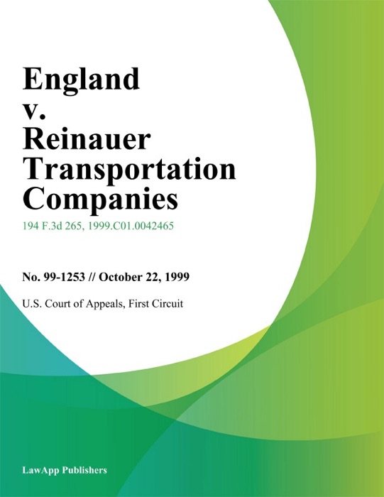 England V. Reinauer Transportation Companies