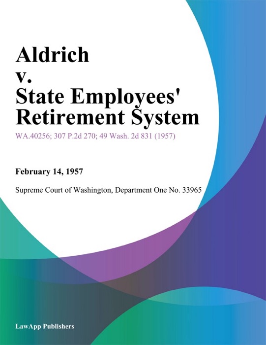 Aldrich v. State Employees Retirement System