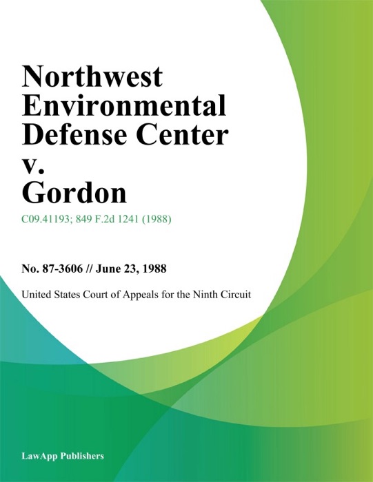 Northwest Environmental Defense Center v. Gordon