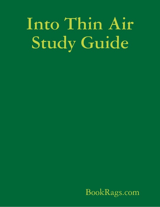 Into Thin Air Study Guide