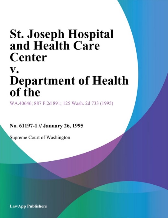 St. Joseph Hospital And Health Care Center V. Department Of Health Of The