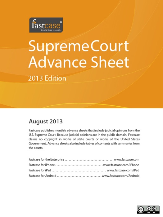 U.S. Supreme Court Advance Sheet August 2013