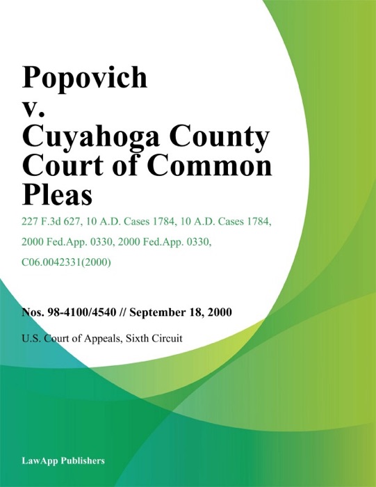 Popovich v. Cuyahoga County Court of Common Pleas