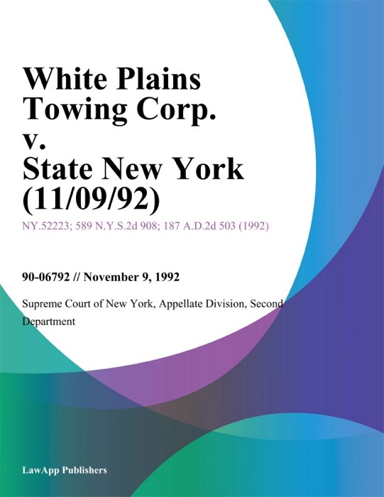 White Plains Towing Corp. v. State New York