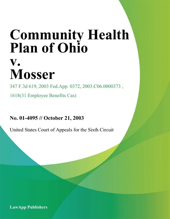 Community Health Plan of Ohio v. Mosser