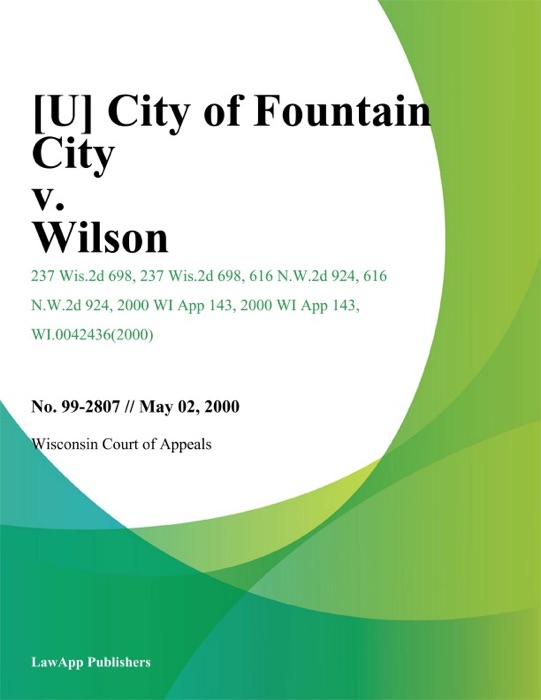 City of Fountain City v. Wilson