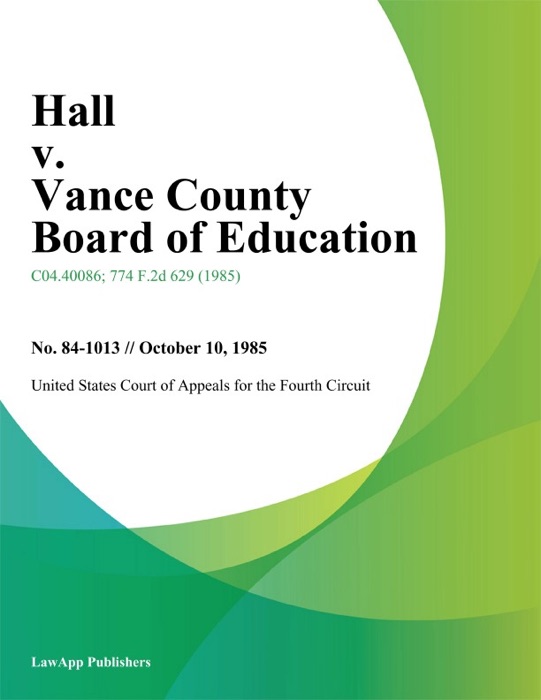 Hall v. Vance County Board of Education