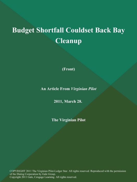 Budget Shortfall Couldset Back Bay Cleanup (Front)