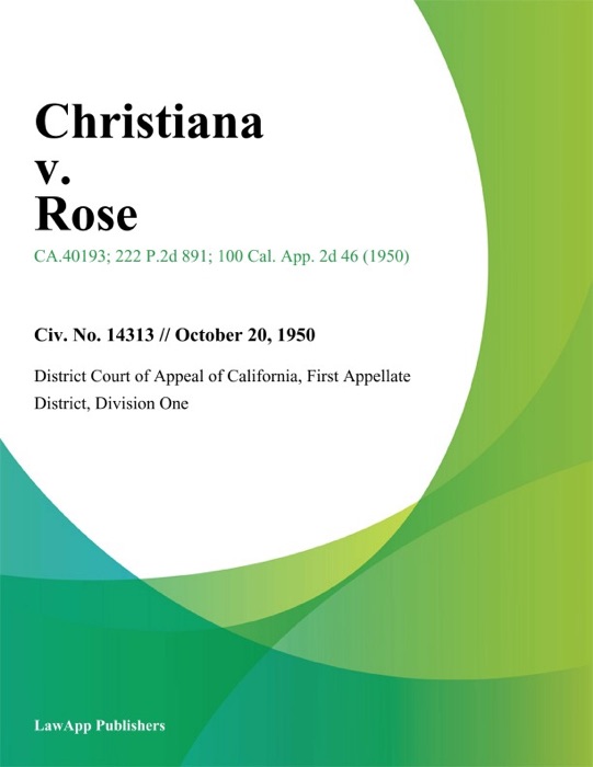 Christiana V. Rose