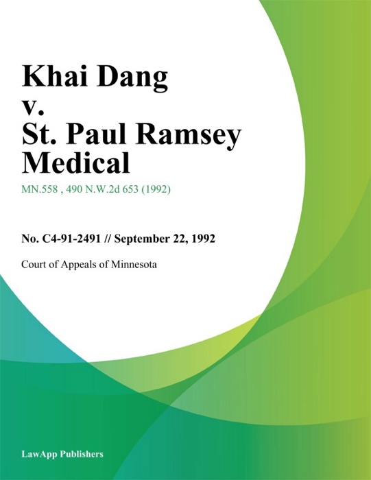 Khai Dang v. St. Paul Ramsey Medical