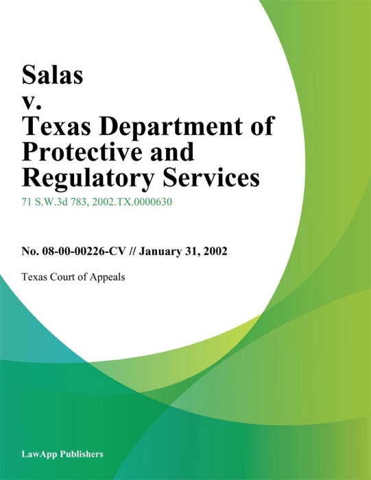Salas v. Texas Department of Protective and Regulatory Services