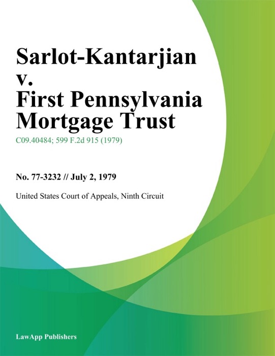 Sarlot-Kantarjian v. First Pennsylvania Mortgage Trust