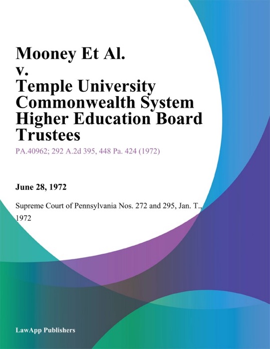 Mooney Et Al. v. Temple University Commonwealth System Higher Education Board Trustees