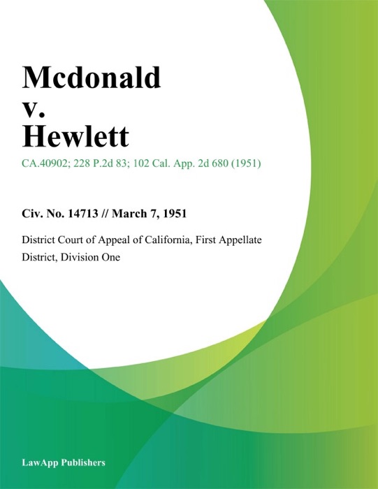 Mcdonald v. Hewlett