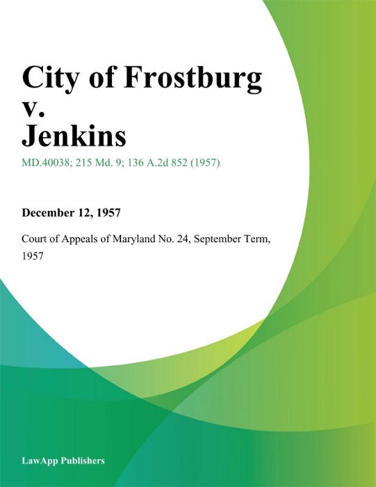 City of Frostburg v. Jenkins