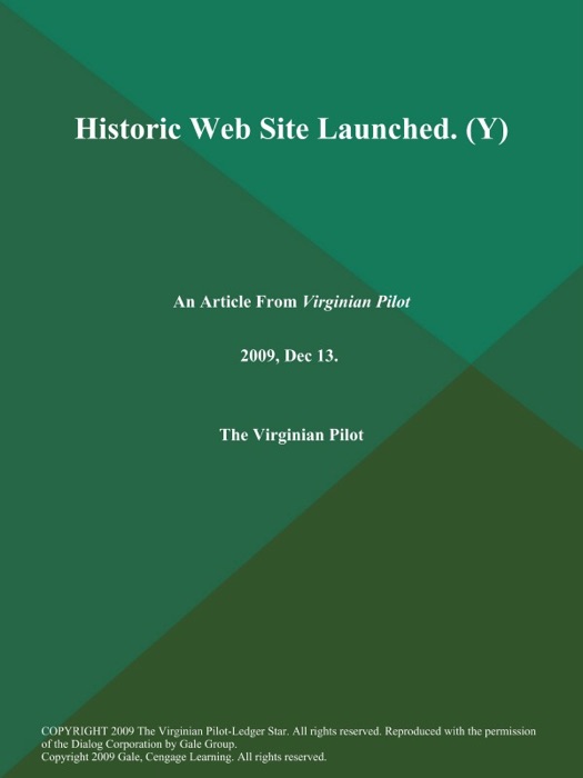 Historic Web Site Launched (Y)