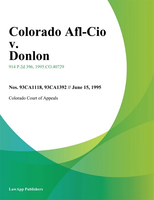 Colorado Afl-Cio V. Donlon